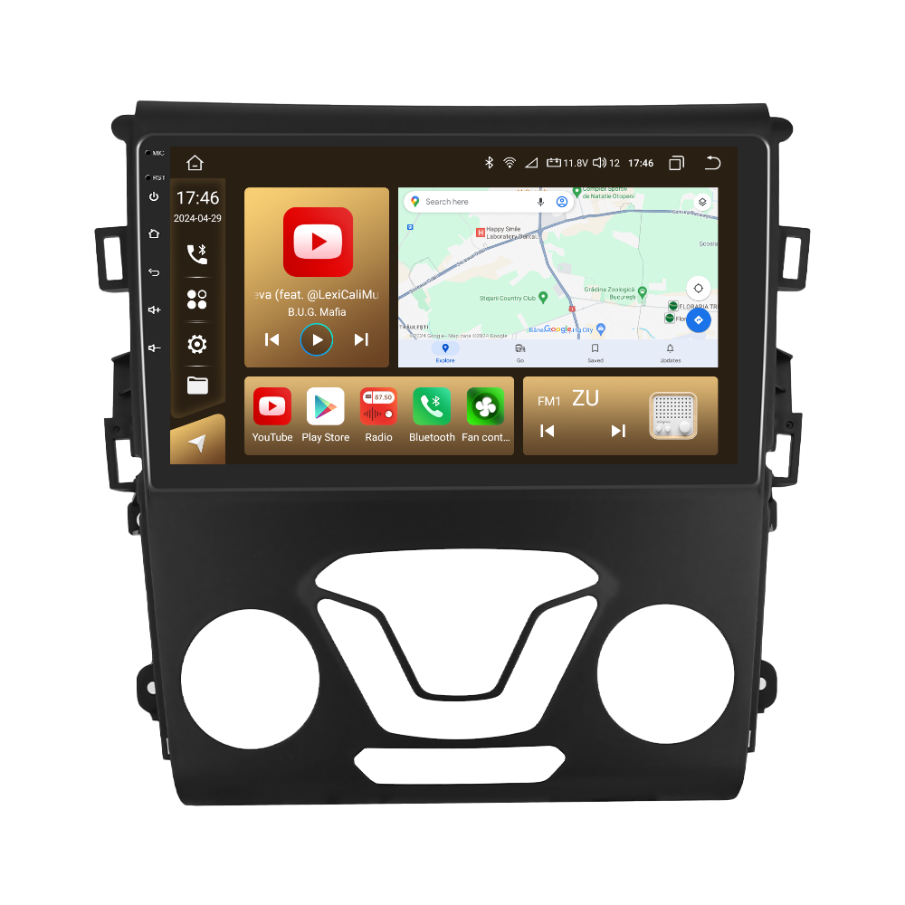 Navigatie Ford Mondeo 2013 cu Android, 8GB RAM 128GB ROM, cu SLOT SIM 4G, DSP, ecran 9 Inch, Carplay si Android Auto [1]