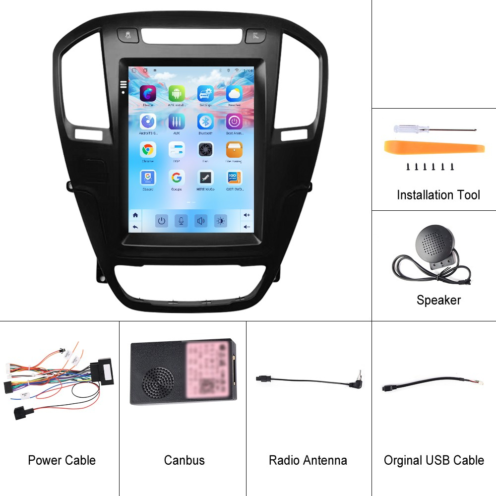 Navigatie Buick Regal (2009-2013), Opel Insignia (2009-2013) Tip Tesla, Android 12, 2GB RAM 32GB, DSP, CarPlay si Android Auto, ecran 9,7 inch [10]