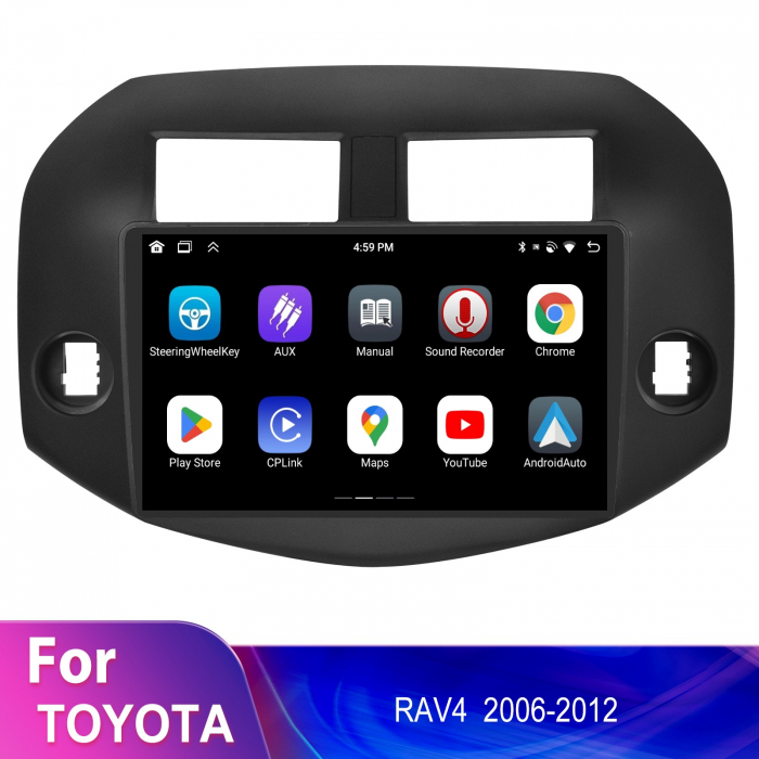 Navigatie Toyota RAV 4 III (2005-2013), Android 13, 4GB RAM 64GB, DSP, Carplay si Android auto, ecran 9 inch [2]