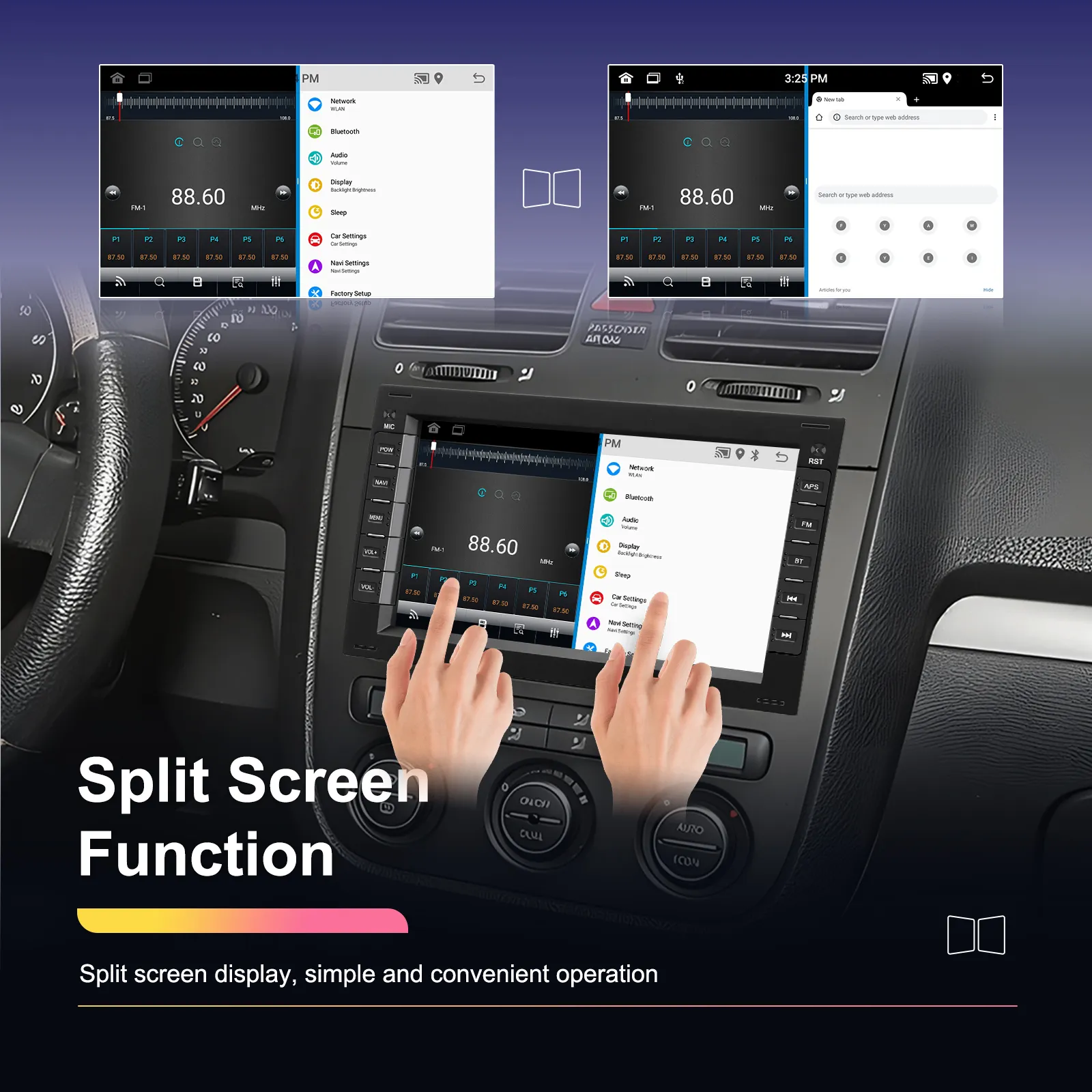 Navigatie Golf 4,PassatB5.5,Polo,Jetta, 2GB RAM 64GB ROM, Android 13, CarPlay si Android Auto, Bluetooth,wi-fi, waze,ecran 7 inch [7]