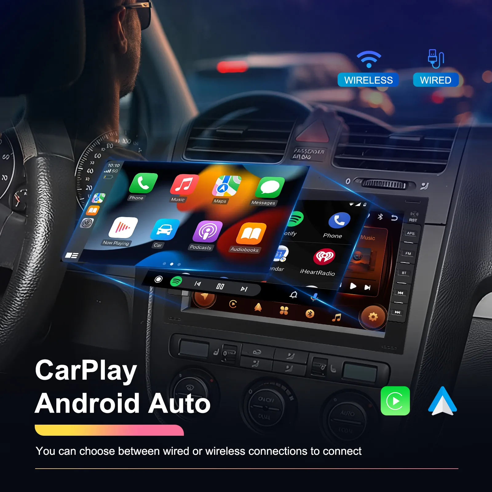 Navigatie Golf 4,PassatB5.5,Polo,Jetta, 2GB RAM 64GB ROM, Android 13, CarPlay si Android Auto, Bluetooth,wi-fi, waze,ecran 7 inch [6]