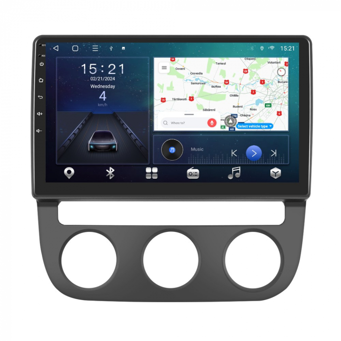 Navigatie Golf 5|Jetta (2004-2009) cu Android 12, 4 GB RAM 64 GB ROM, SLOT SIM 4G, DSP, CarPlay si Android Auto ecran 10 inch [4]