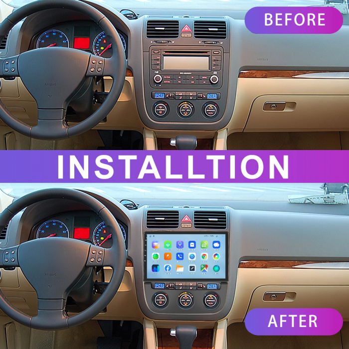 Navigatie Golf 5|Jetta (2004-2009) cu Android 12, 4 GB RAM 64 GB ROM, SLOT SIM 4G, DSP, CarPlay si Android Auto ecran 10 inch [3]