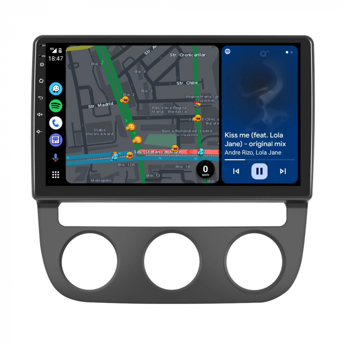 Navigatie Golf 5|Jetta (2004-2009) cu Android 12, 4 GB RAM 64 GB ROM, SLOT SIM 4G, DSP, CarPlay si Android Auto ecran 10 inch [10]