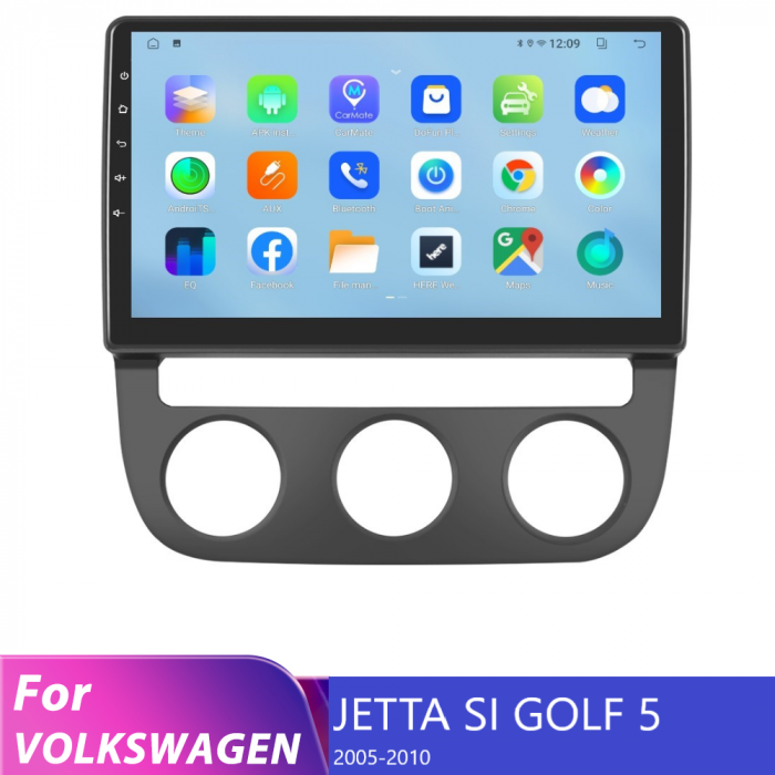 Navigatie Golf 5|Jetta (2004-2009) cu Android 12, 4 GB RAM 64 GB ROM, SLOT SIM 4G, DSP, CarPlay si Android Auto ecran 10 inch [7]