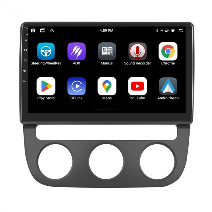 Navigatie Golf 5|Jetta (2004-2009) cu Android 12, 4 GB RAM 64 GB ROM, SLOT SIM 4G, DSP, CarPlay si Android Auto ecran 10 inch [9]