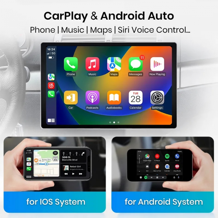 Navigatie Skoda Octavia 2 (2007-2013) 11.5 inch 2000x1200P 2K QLED cu Android 12, DSP 4GB RAM 64GB ROM, CarPlay si Android Auto si SIM 4G, PREMIUM [5]