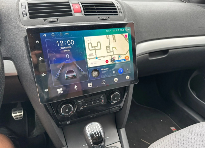 Navigatie Skoda Octavia 2 (2007-2013) 11.5 inch 2000x1200P 2K QLED cu Android 12, DSP 4GB RAM 64GB ROM, CarPlay si Android Auto si SIM 4G, PREMIUM [2]