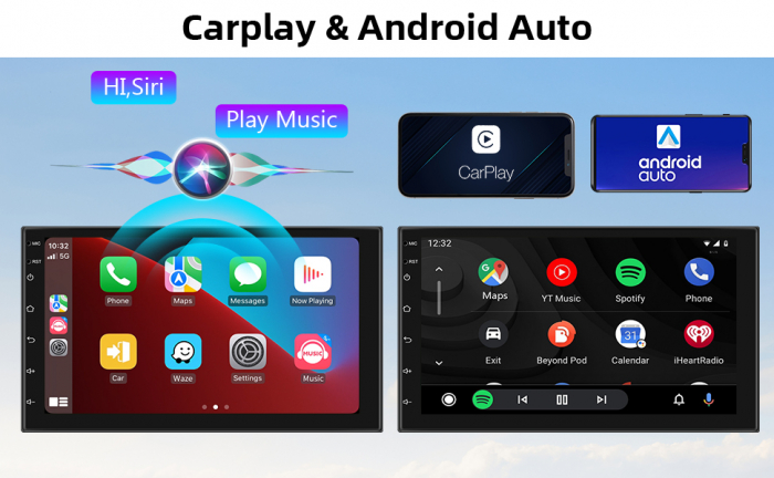 Navigatie GPS, 2DIN, Universala 2GB RAM 32 GB ROM, Android 13, cu Carplay si Android Auto Wireless Model 2023 PREMIUM [3]