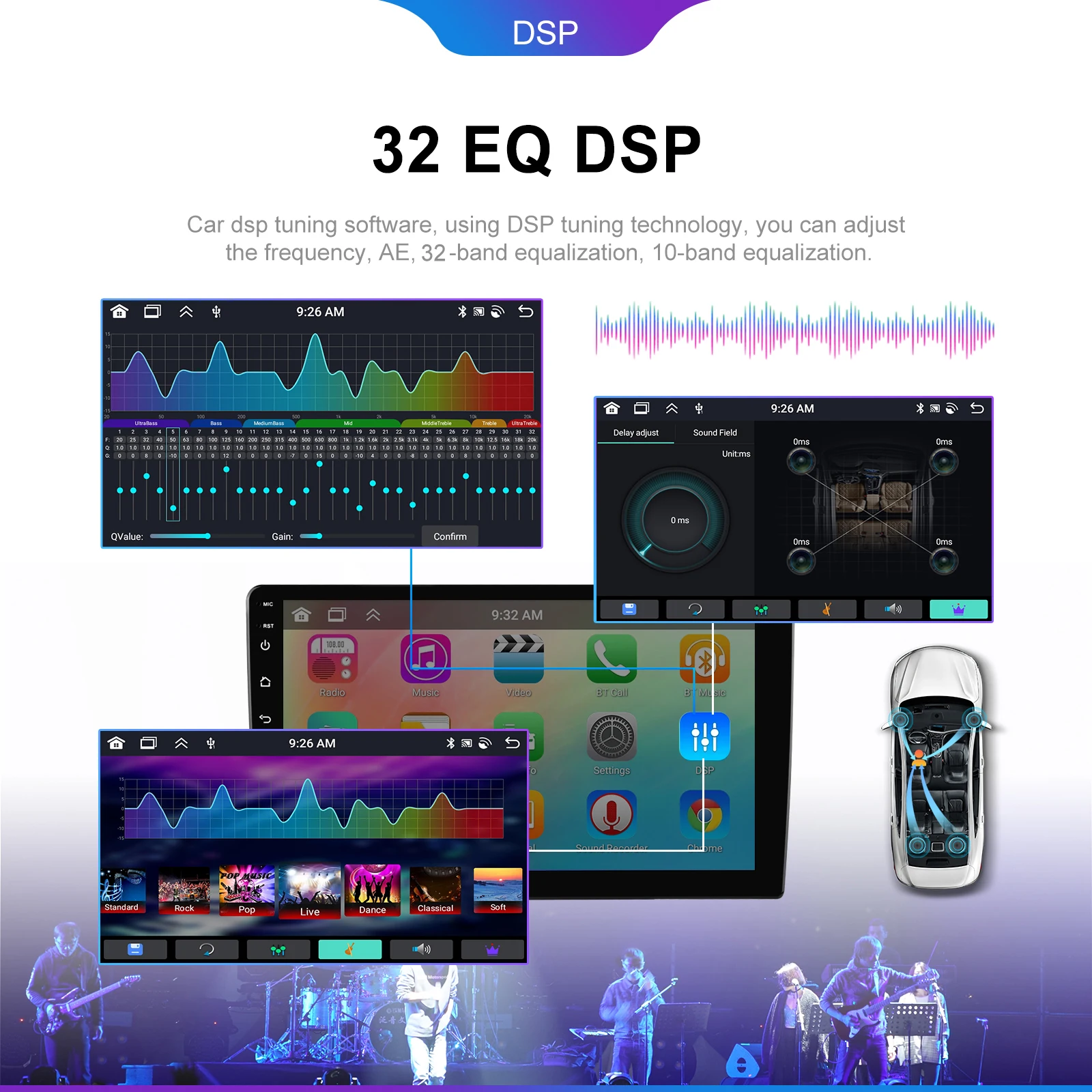 Navigatie GPS 2DIN Universala, Android 13 4GB RAM 64GB ROM, CarPlay si Android Auto WI-FI, Ecran 7 inch [2]