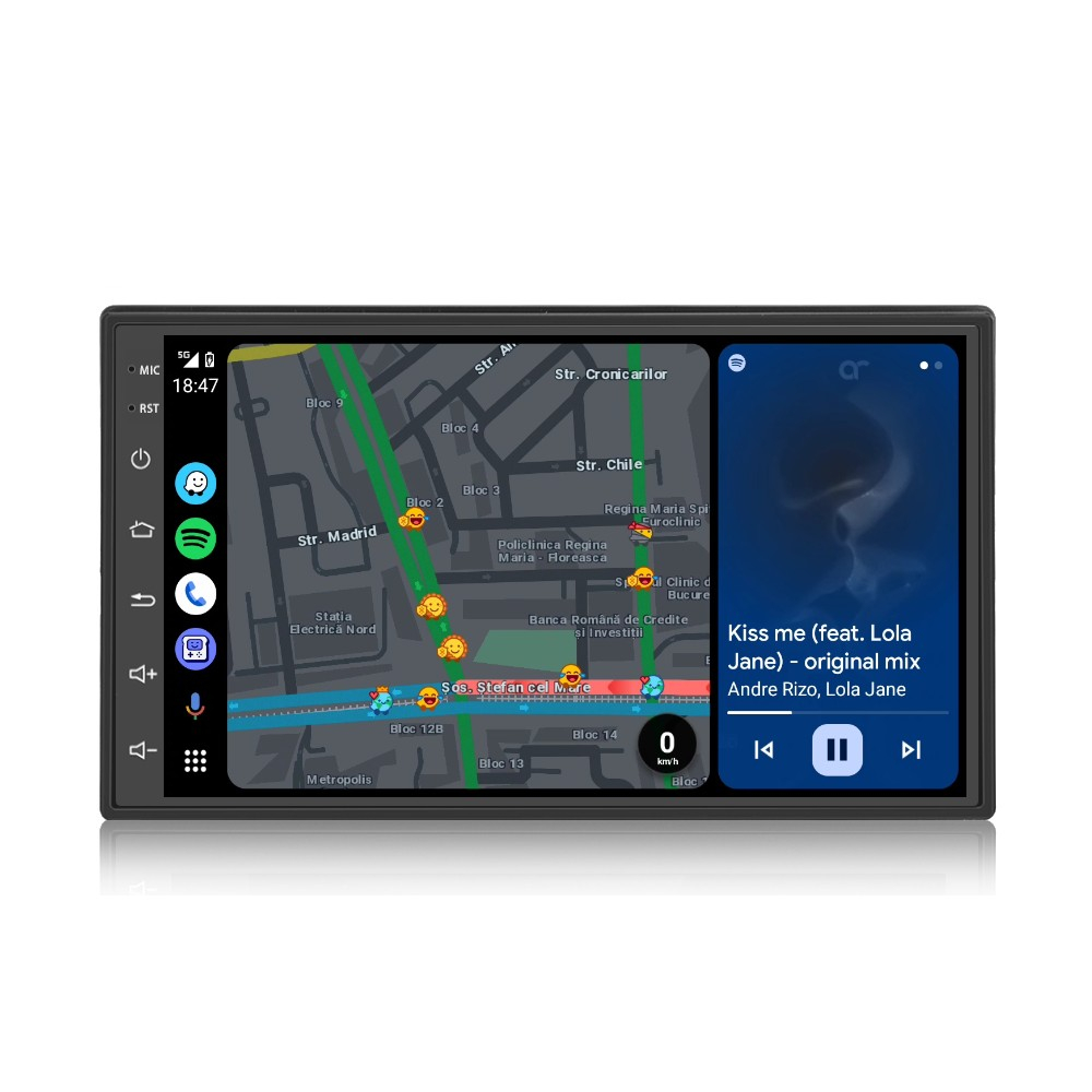 Navigatie Universala 2DIN Topway TS18A,4GB RAM 64GB ROM,SLOT SIM 4G, CarPlay si Android Auto WI-FI, Ecran 7 inch PREMIUM [7]