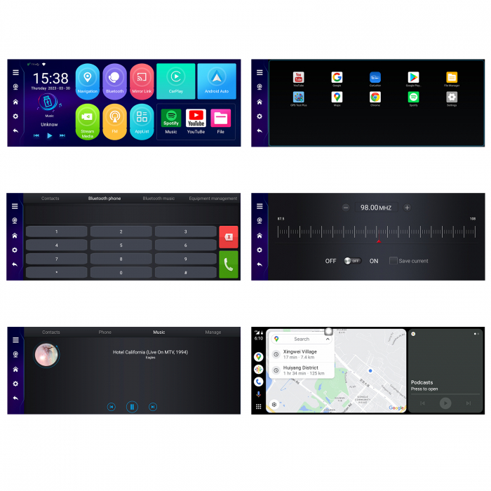 Navigatie cu Android 13, 2GB+32GB, GPS Portabil, Universal, CarPlay si Android Auto WI-FI, ecran tactil HD 10.26 inch [28]