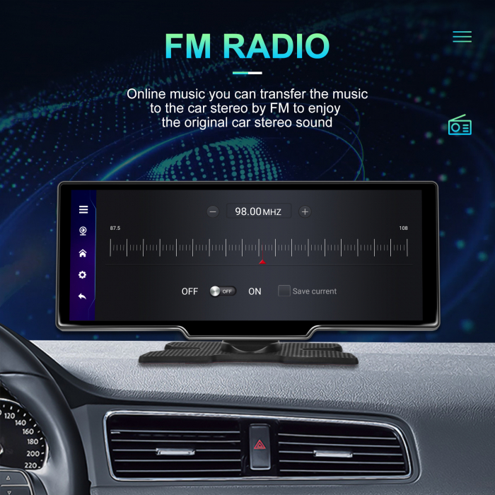 Navigatie cu Android 13, 2GB+32GB, GPS Portabil, Universal, CarPlay si Android Auto WI-FI, ecran tactil HD 10.26 inch [8]