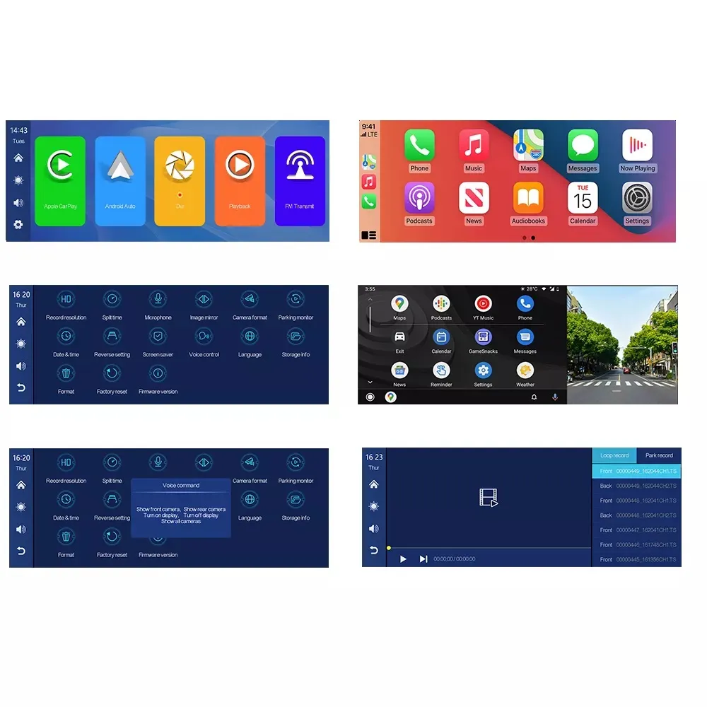 Navigatie GPS Portabil, Universal, CarPlay si Android Auto WI-FI,, ecran tactil HD 9.3 inch [4]