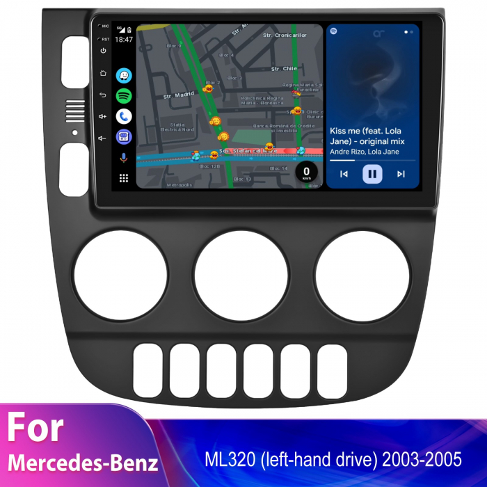 Navigatie Mercedes Benz ML W163 (1998-2005), Android 12, 2GB RAM 32GB, DSP, Carplay si Android auto, ecran 9 inch [2]