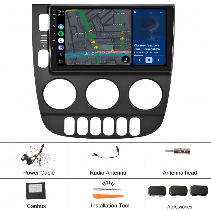 Navigatie Mercedes Benz ML W163 (1998-2005), Android 12, 2GB RAM 32GB, DSP, Carplay si Android auto, ecran 9 inch [7]