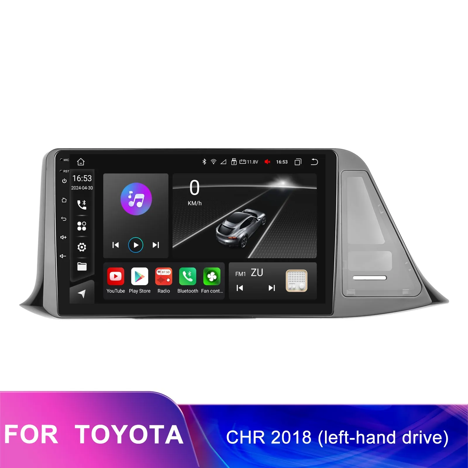 Navigatie Toyota C-HR (2016-2020), Android 13, 4GB RAM 64GB,SLOT SIM 4G, DSP, Carplay si Android auto, ecran 9 inch [2]