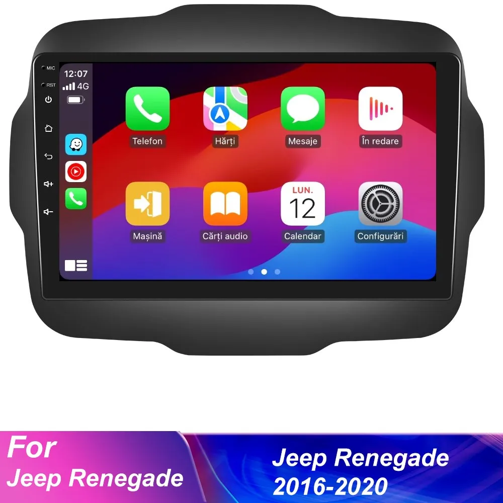Navigatie Jeep Renegade (2016-2020), Android 12, 2GB RAM 32GB, DSP, Carplay si Android auto, ecran 9 inch [4]