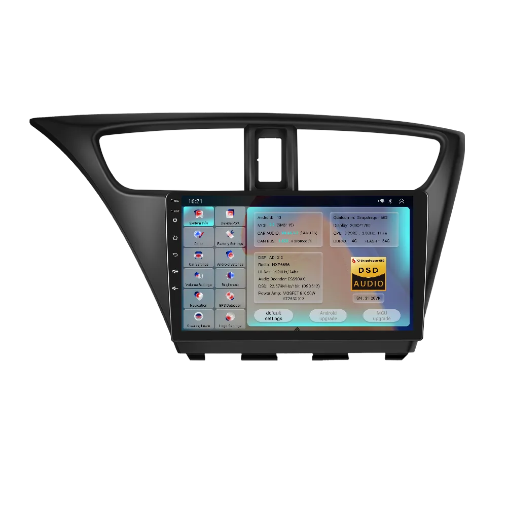 Navigatie 2K QLED Honda Civic (2012-2017), 4 GB RAM, SLOT SIM 4G, DSP, CarPlay si Android Auto ecran 9.36 inch [2]