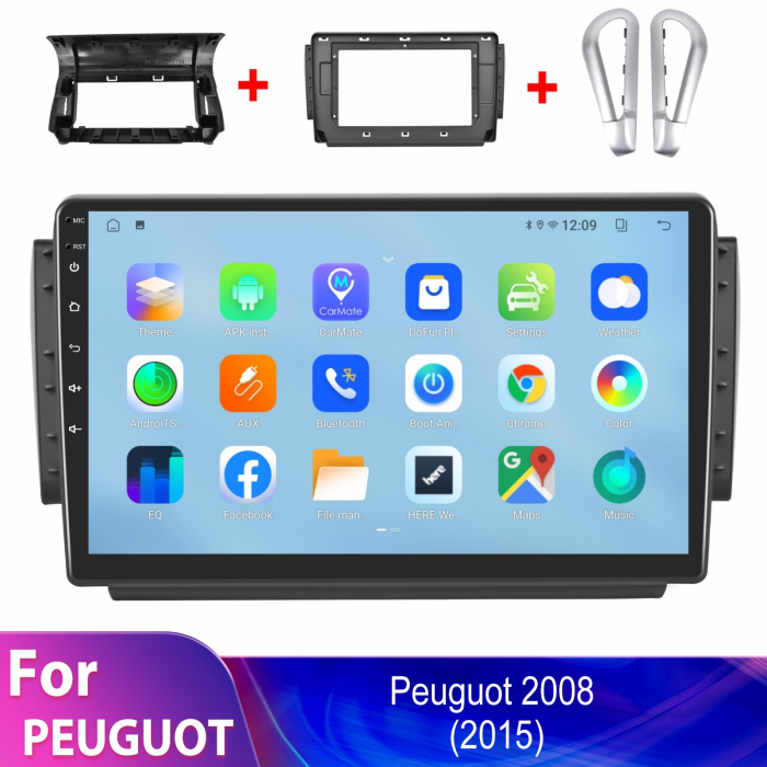 Navigatie Peugeot 208-2008 (2012-2019), Android 12, 4GB RAM 64GB, SLOT SIM 4G, DSP, Carplay si Android auto, ecran 10.1 inch [2]