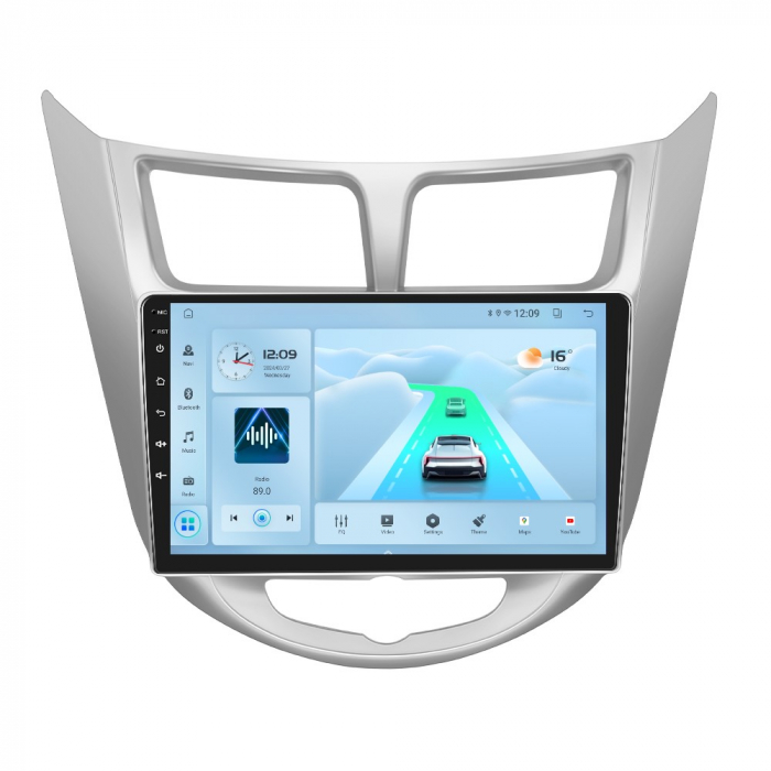Navigatie Hyundai Accent (2010-2016), Android 12, 2GB RAM 32GB, DSP, Carplay si Android auto, ecran 9 inch [1]
