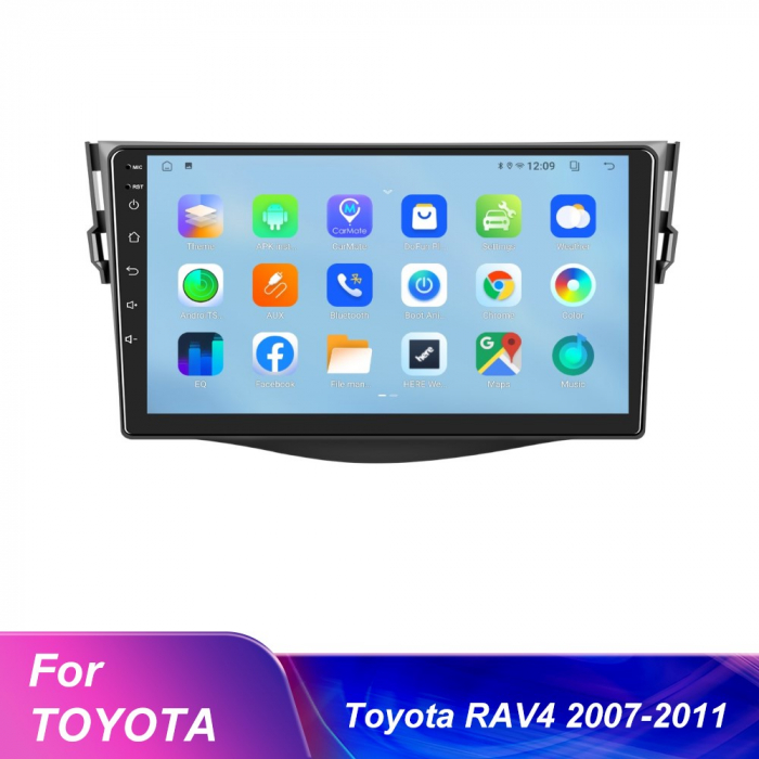 Navigatie Toyota RAV 4 (2007-2011), Android 12, 4GB RAM 64GB, SLOT SIM 4G, DSP, Carplay si Android auto, ecran 9 inch [3]