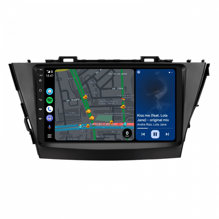 Navigatie Toyota Prius Plus (2012-2020), Android 12, 4GB RAM 64GB,SIM 4G, DSP, Carplay si Android auto, ecran 9 inch [5]