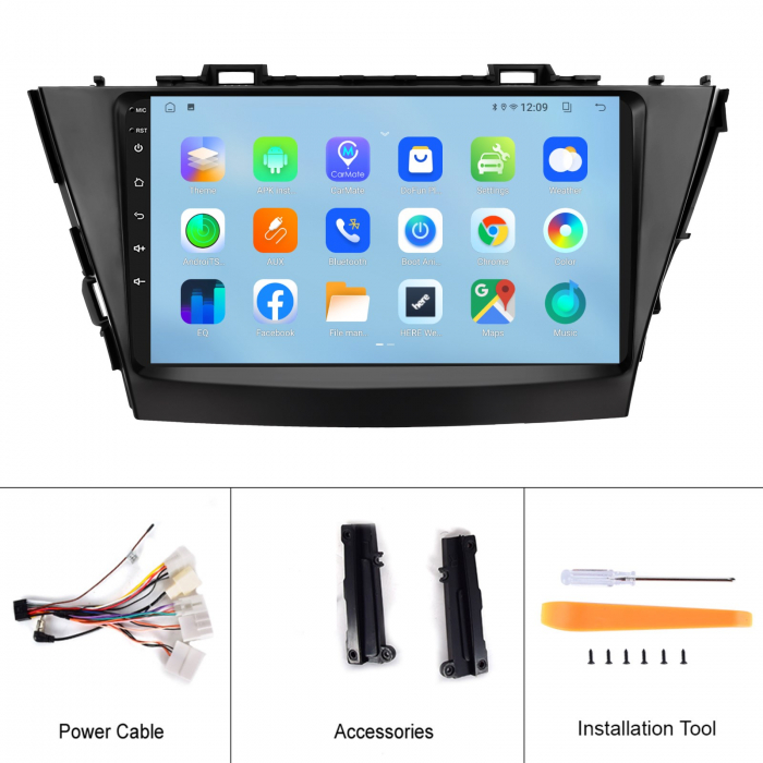 Navigatie Toyota Prius Plus (2012-2020), Android 12, 2GB RAM 32GB, DSP, Carplay si Android auto, ecran 9 inch [7]