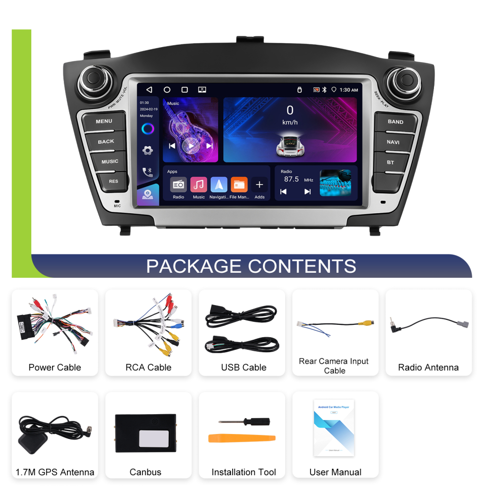 Navigatie Hyundai Tucson/IX35 (2009-2015) 4GB RAM 64GB ROM, Android 14, Carplay si Android auto wifi, OEM Style [7]
