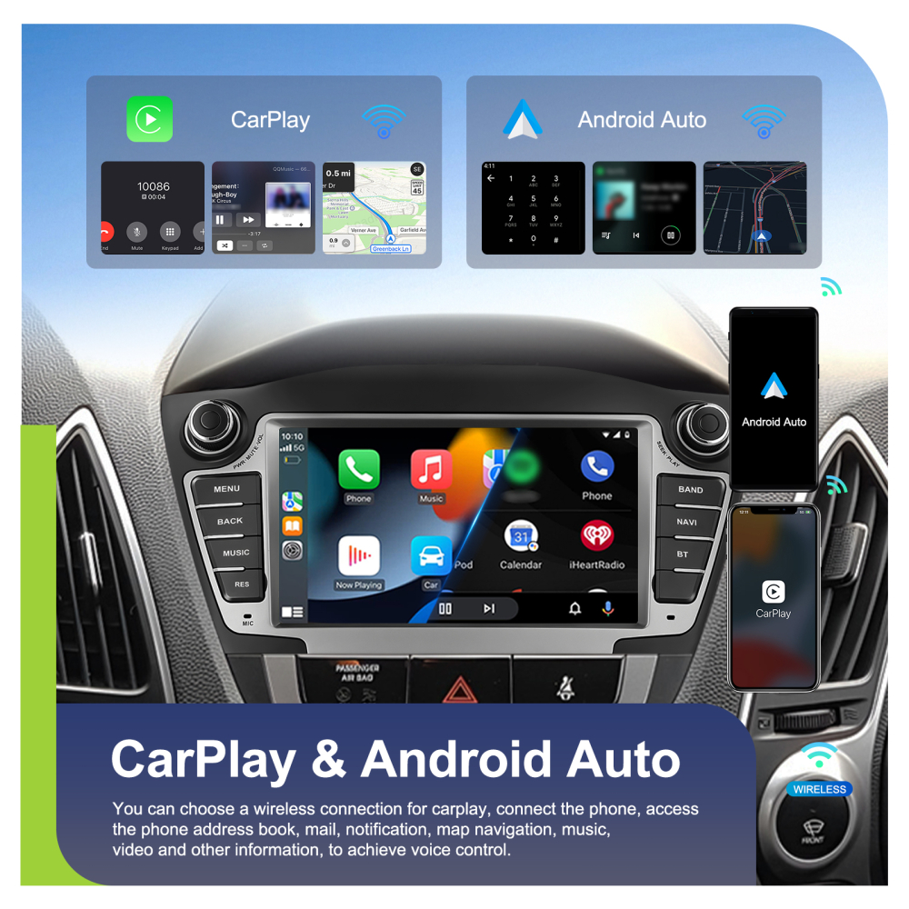 Navigatie Hyundai Tucson/IX35 (2009-2015) 4GB RAM 64GB ROM, Android 14, Carplay si Android auto wifi, OEM Style [6]