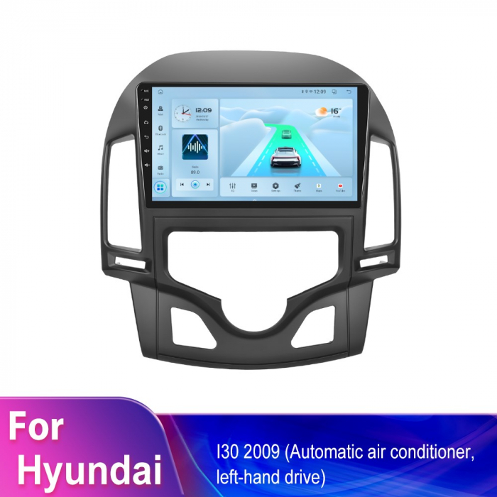 Navigatie Hyundai I30 (2007-2012) clima automata, Android 12, 8GB RAM 128GB, SLOT SIM 4G, DSP, Carplay si Android auto, ecran 9 inch [5]