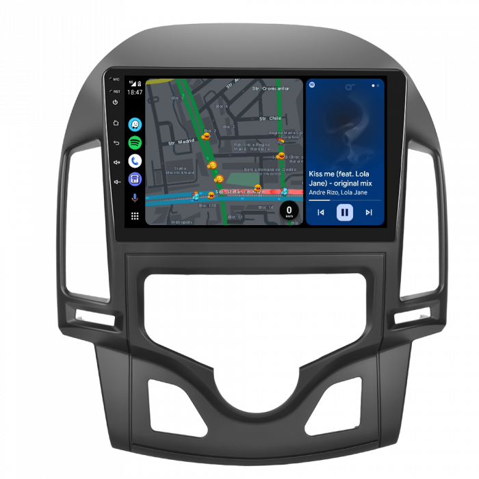 Navigatie Hyundai I30 (2007-2012) clima automata, Android 12, 4GB RAM 64GB, SLOT SIM 4G, DSP, Carplay si Android auto, ecran 9 inch [4]