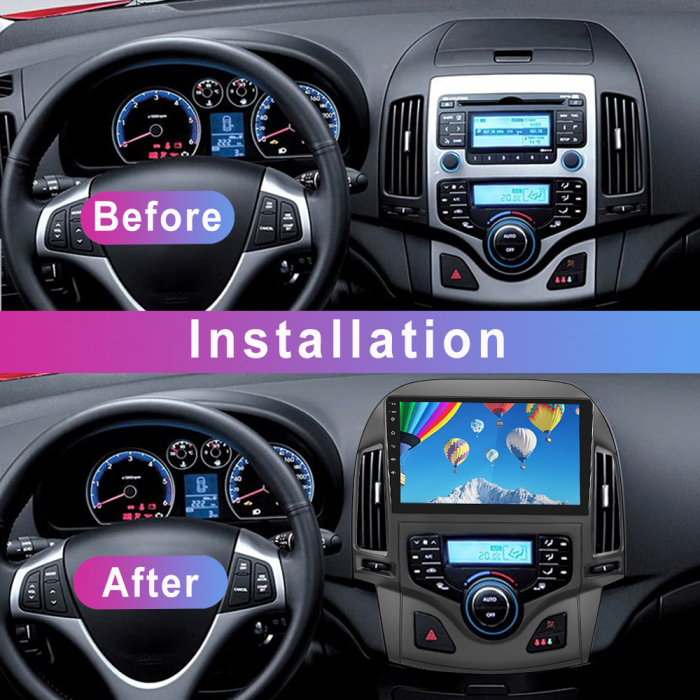 Navigatie Hyundai I30 (2007-2012) clima automata, Android 12, 4GB RAM 64GB, SLOT SIM 4G, DSP, Carplay si Android auto, ecran 9 inch [3]