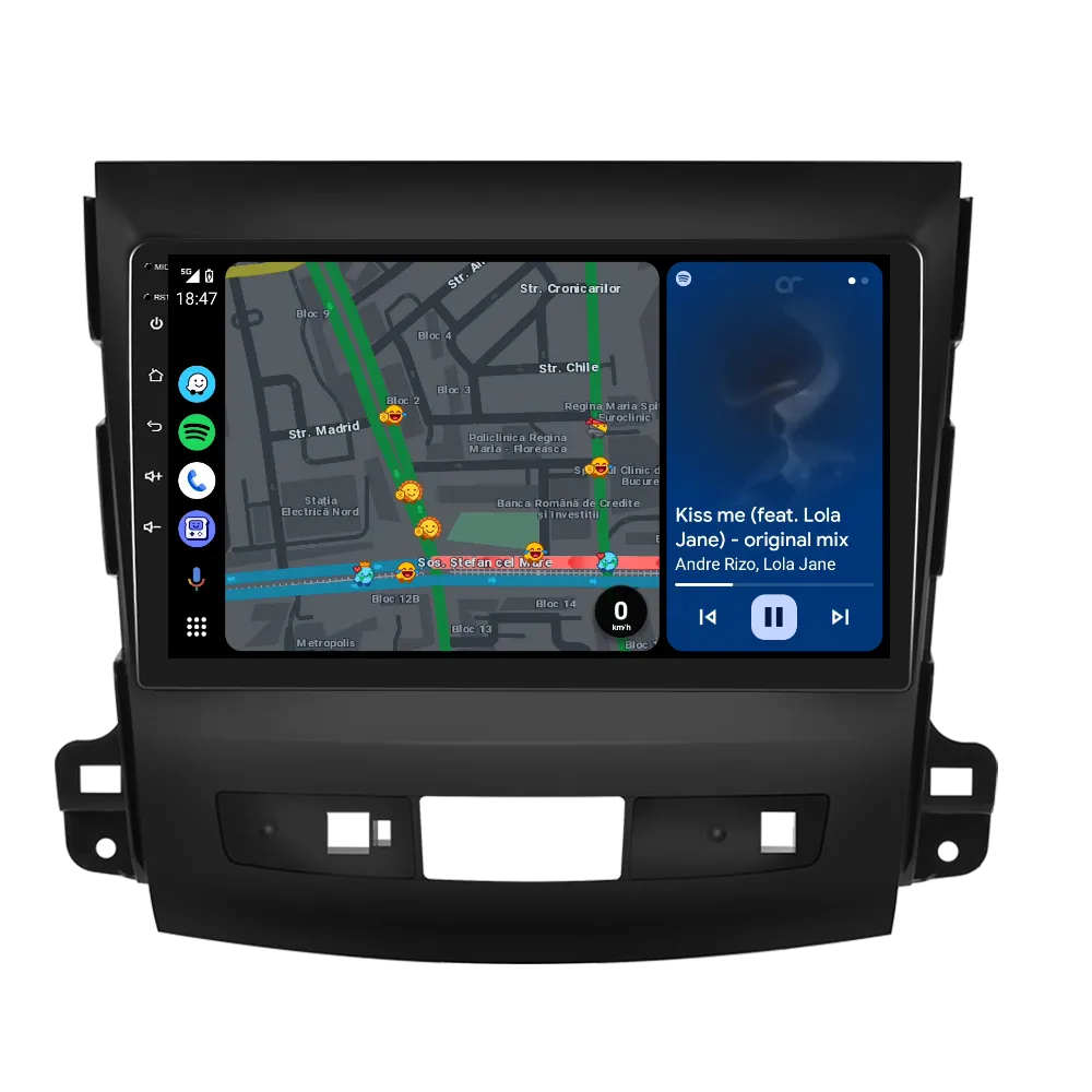 Navigatie Mitstubishi Outlander / Peugeot 4007 / Citroen C-Crosser (2008-2015), Android 13, 8GB RAM 128GB, SLOT SIM 4G, DSP, Carplay si Android auto, ecran 9 inch [5]
