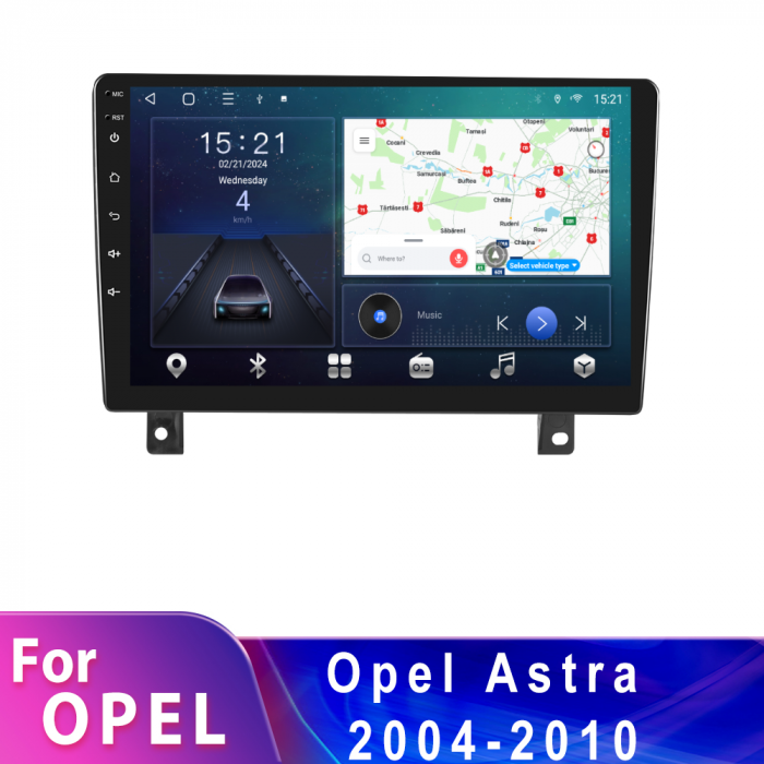 Navigatie Opel Astra H (2004-2014), Android 12, 8GB RAM 128GB, SLOT SIM 4G, DSP, Carplay si Android auto, ecran 9 inch [4]