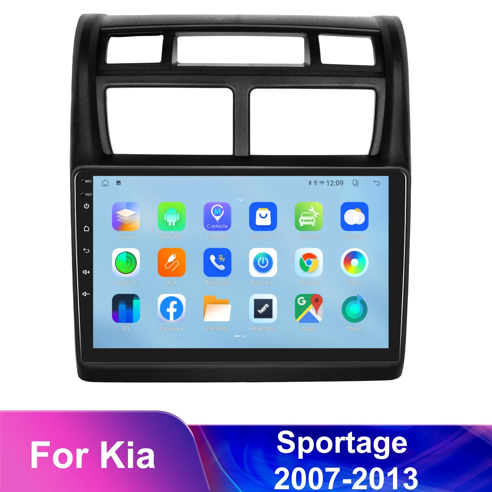 Navigatie Kia Sportage (2007-2013), Android 13, 4GB RAM 64GB, DSP, Carplay si Android auto, ecran 9 inch [4]