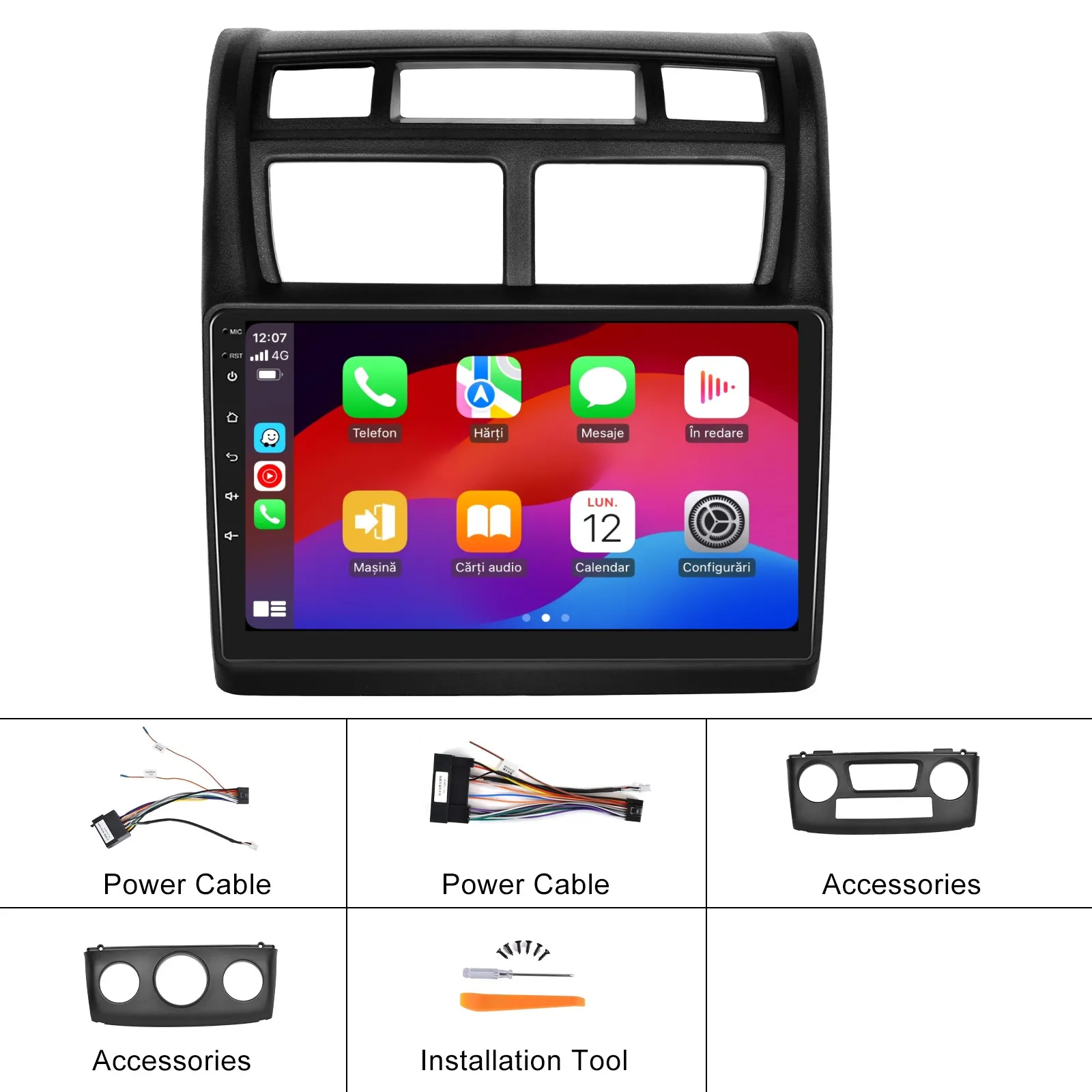 Navigatie Kia Sportage (2007-2013), Android 12, 8GB RAM 128GB, Slot SIM 4G, DSP, Carplay si Android auto, ecran 9 inch [9]