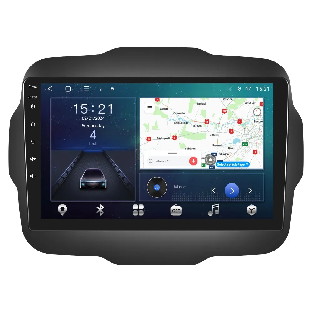 Navigatie Jeep Renegade (2016-2020), Android 12, 4GB RAM 64GB, SLOT SIM 4G, DSP, Carplay si Android auto, ecran 9 inch [3]