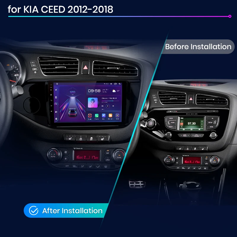 Navigatie Kia Ceed (2012-2018) cu Android 12, 4GB RAM 64GB ROM, SIM 4G, DSP, Carplay si Android Auto ecran 9 inch [2]