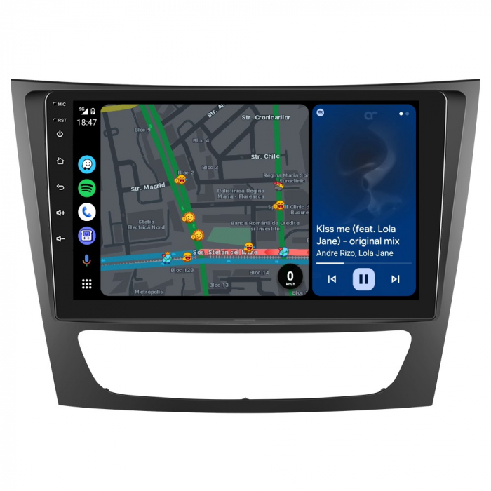 Navigatie Mercedes-Benz E-class W211/CLS-class (2005-2008), Android 12, 2GB RAM 32GB, DSP, Carplay si Android auto, ecran 9 inch [8]