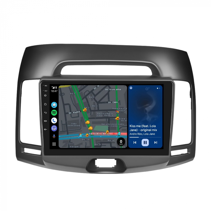 Navigatie Hyundai Elantra (2007-2010), Android 12, 2GB RAM 32GB, DSP, Carplay si Android auto, ecran 9 inch [3]