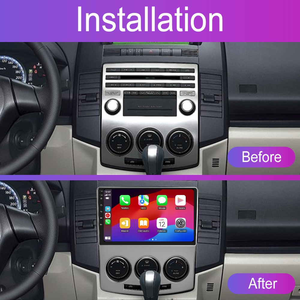 Navigație Mazda5 (2007-2010) cu Android, 8GB RAM 128GB ROM, cu SLOT SIM 4G, DSP, ecran 9 Inch, Carplay si Android Auto [2]