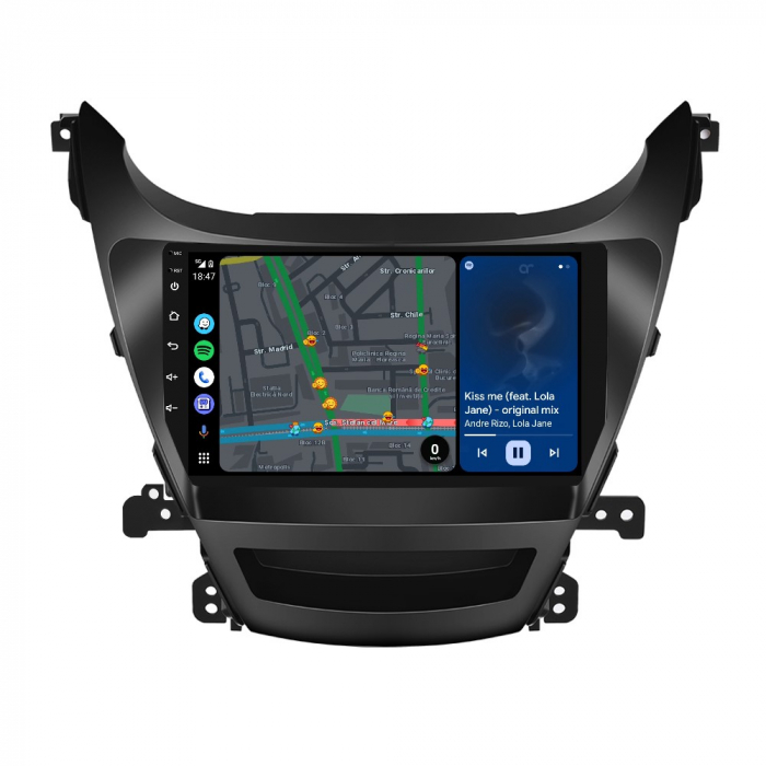 Navigatie Hyundai Elantra (2014-2016), Android 12, 4GB RAM 64GB,  SLOT SIM 4G, DSP, Carplay si Android auto, ecran 9 inch [7]