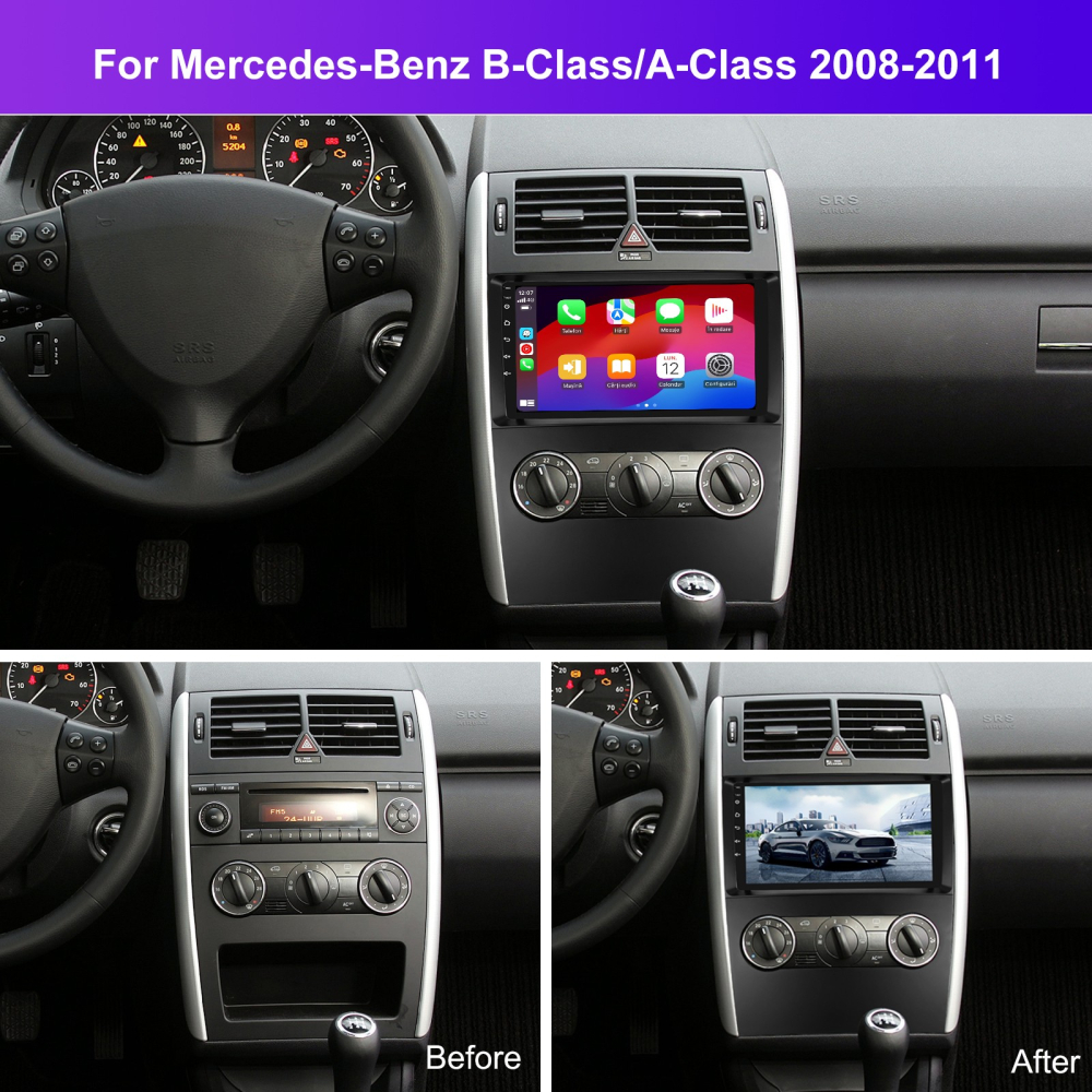 Navigatie Mercedes-Benz B-Class, A-Class (2008-2011) cu Android, 4GB RAM 64GB ROM, DSP, ecran 9 Inch, Carplay si Android Auto [2]