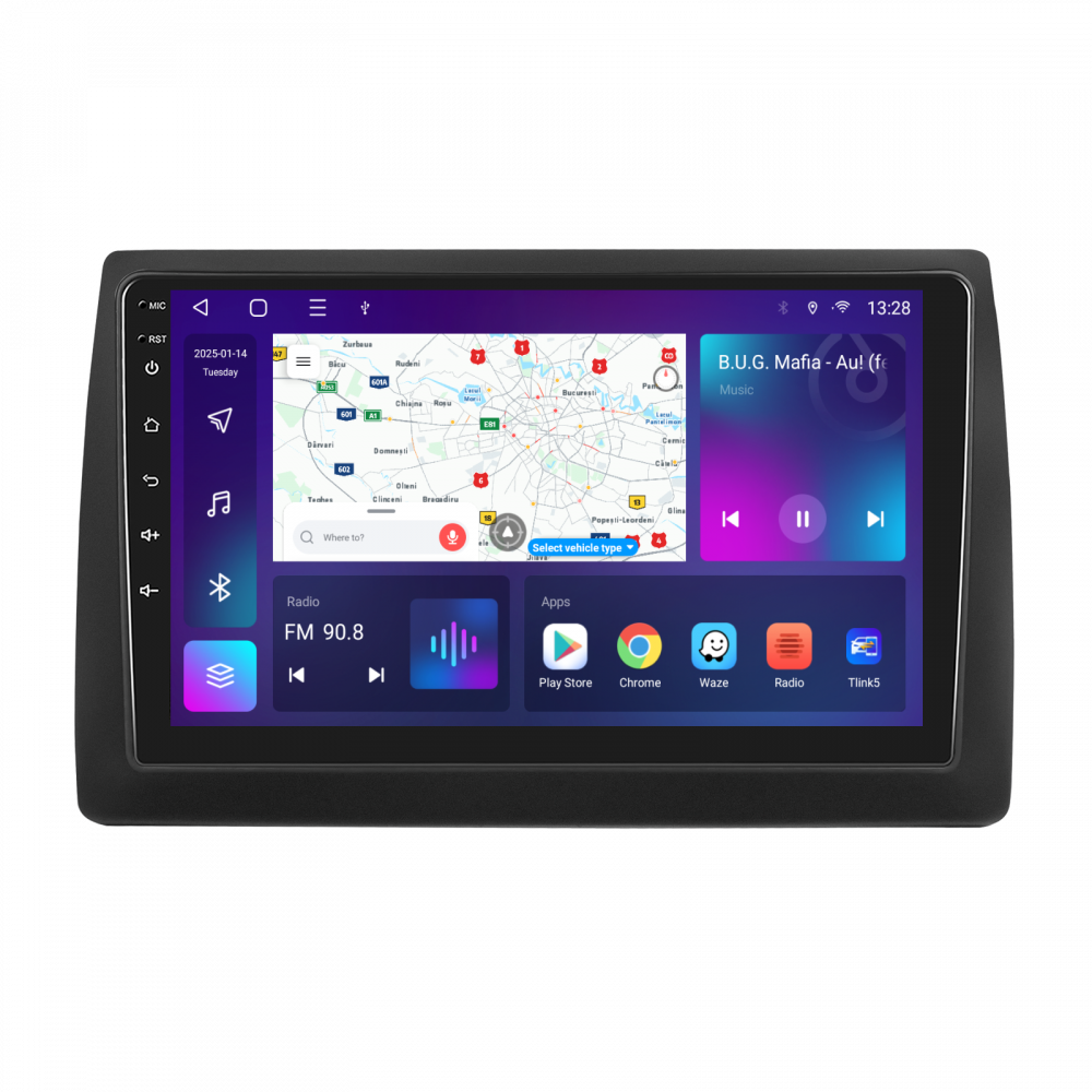Navigatie Fiat STILO (2002-2010) cu Android, 4 GB RAM 64 GB ROM, DSP, 4G SIM, ecran 9 Inch,Carplay si Android Auto Wifi [1]