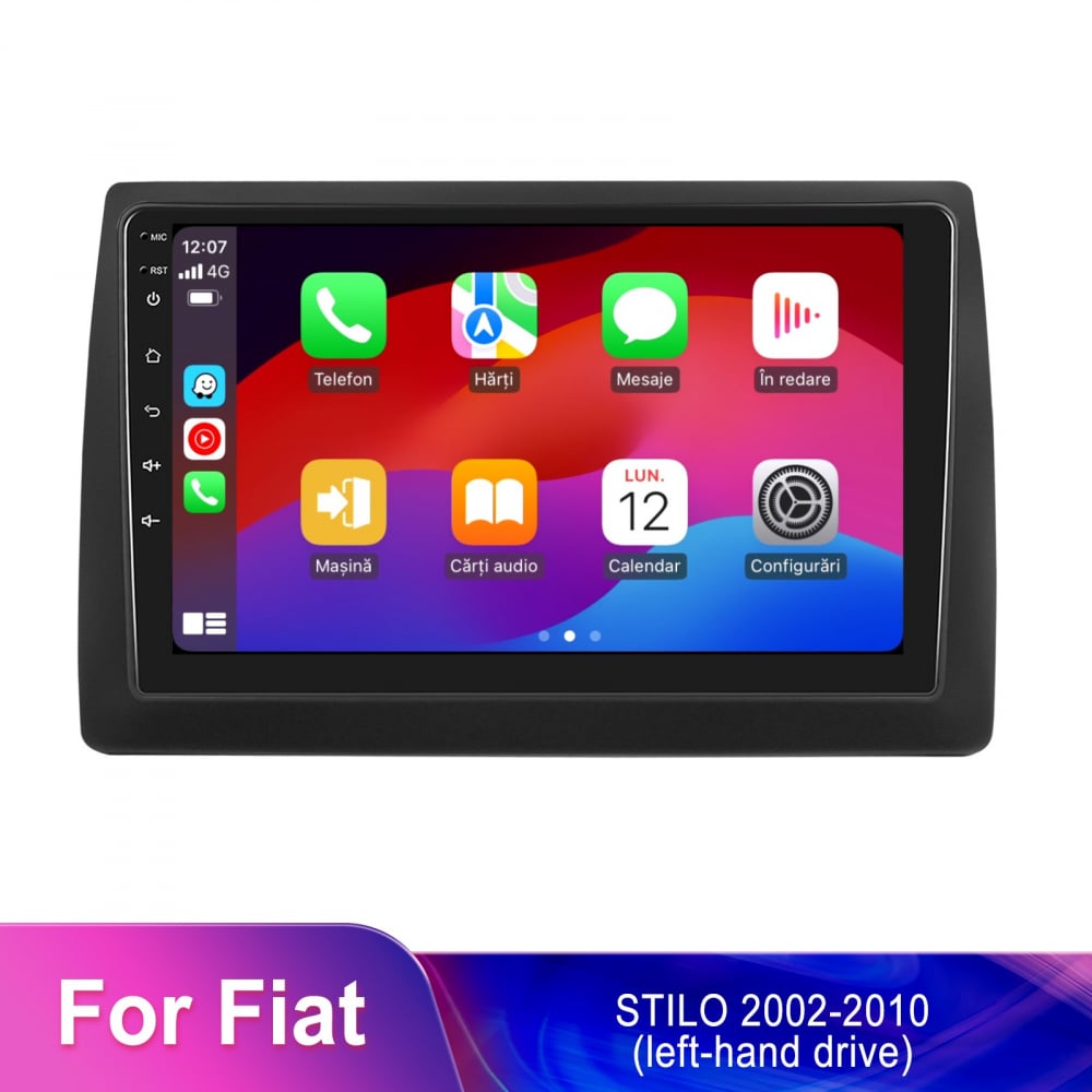 Navigatie Fiat STILO (2002-2010) cu Android, 4 GB RAM 64 GB ROM, DSP, ecran 9 Inch,Carplay si Android Auto Wifii [8]