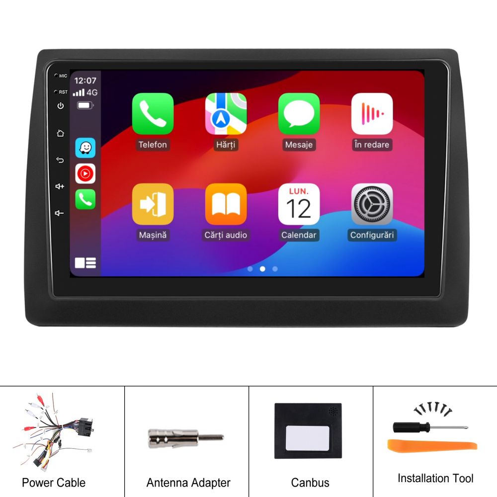 Navigatie Fiat STILO (2002-2010) cu Android, 4 GB RAM 64 GB ROM, DSP, ecran 9 Inch,Carplay si Android Auto Wifii [9]