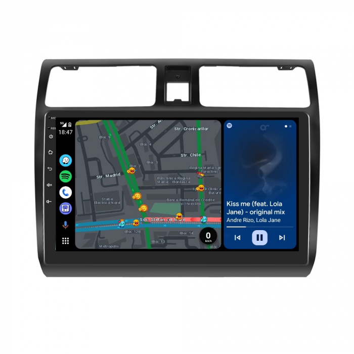 Navigatie Suzuki Swift (2005-2010), Android 12, 8GB RAM 128GB, SIM 4G, DSP, Carplay si Android auto, ecran 10.1 inch [4]