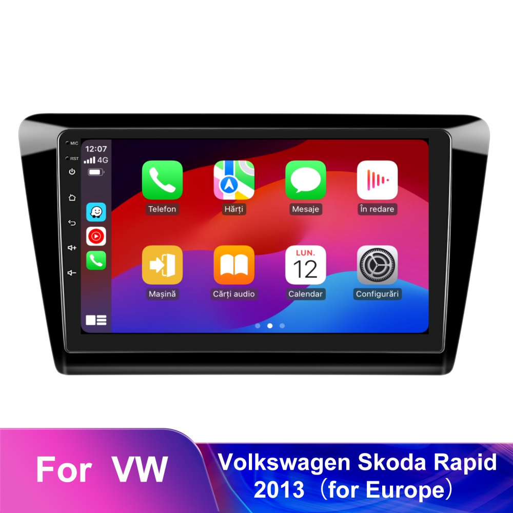 Navigatie Skoda Rapid  Seat Toldeo (2012–2019) cu Android, 4GB RAM 64GB ROM, DSP, ecran 9 Inch,Carplay si Android Auto [7]