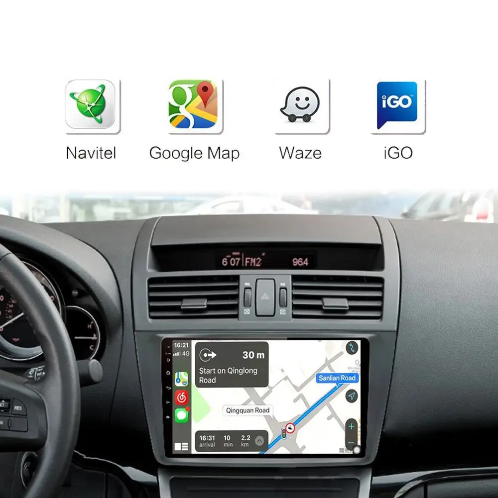 Navigatie Mazda 6 (2007-2012), cu Android 12, 4GB 64GB, SIM 4G, CarPlay si Android Auto, DSP, wifi, ecran 9 inch [4]